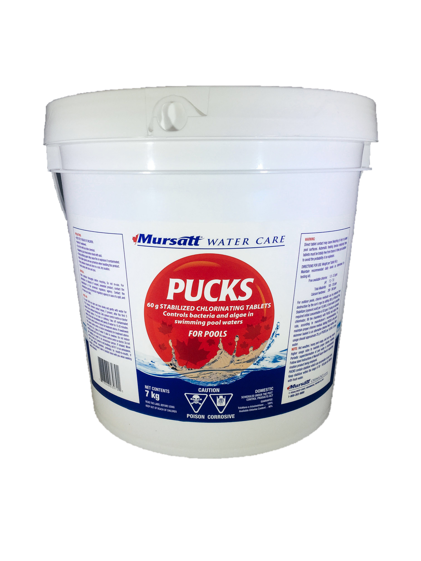 Mursatt: PUCKS 60 g stabilized (100% trichlor) tablets