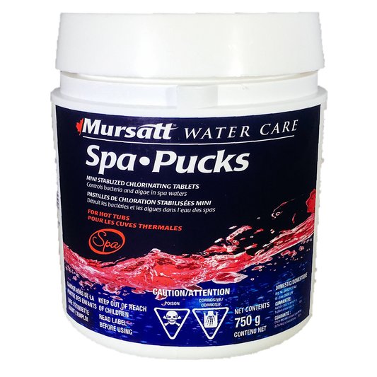 Mursatt: SPA PUCKS Slow dissolving, 20 g chlorine tablets