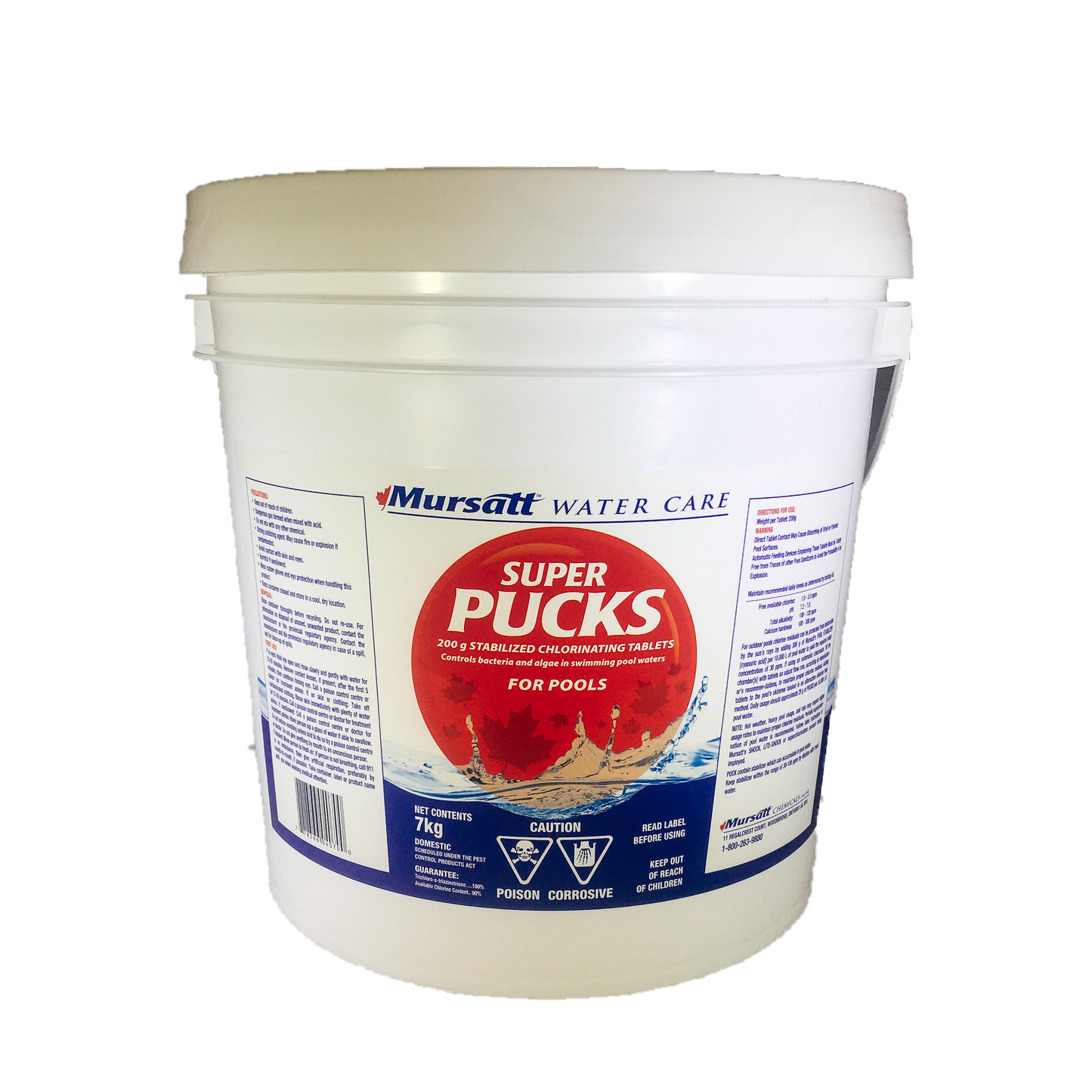 Mursatt: SUPER PUCKS 200 g stabilized (100% trichlor) tablets